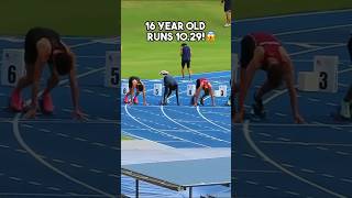 16 year old Gout Gout runs 100m in 1029  2024 QLT Athletic Championships 🧠⚡ shorts trending [upl. by Zetneuq]