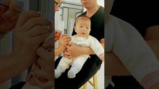 Cutebaby 💕 Baby vaccine action at hospital 🏥 to funny I baby cute love family shots funny [upl. by Capone103]