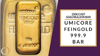 250 Gram Umicore Cast Gold Bullion Bar [upl. by Gettings]