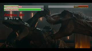 TyrannosaurusRex vs Giganotosauruswith healthbars [upl. by Gorski]