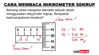 CARA CEPAT MEMBACA HASIL PENGUKURAN MIKROMETER SEKRUP FISIKA SMA KELAS 10 [upl. by Htehpaj305]