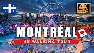 Heavy Snow in Montréal 🇨🇦 4K City Walk Amid Quebec’s Winter Charm HDR60fps [upl. by Xena]