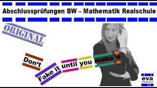 Abschlussprüfungen BadenWürttemberg 2007 P7  Realschule Mathematik [upl. by Capps]