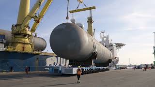 Succesful receipt of 5 heavylift bullets for Ineos Project One through Gosselin [upl. by Losse]