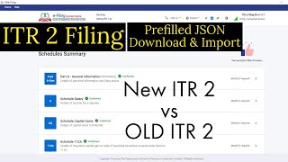 ITR 2 New vs Old  itr 2 filling online 202122  itr 2 filing for ay 202122  Detailed Comparison [upl. by Jolie]