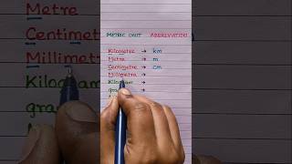 Metric Unit Vs Abbreviation  Learn Maths  Graze Education [upl. by Haneeja]