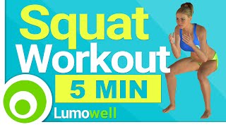 5 Minute Squat Workout [upl. by Aneloaup108]