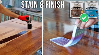 Stain amp Finish Wood Like A Pro Step By Step  Tips amp Tricks [upl. by Occor]