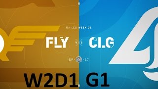 FLY vs CLG Game 1 Highlights  2017 NALCS SPRING SPLIT  WEEK 2 DAY 1 [upl. by Aeslehc]