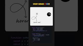 How to Create a Sticky Cursor in HTML CSS JavaScript shorts [upl. by Server4]