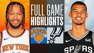 KNICKS at SPURS  FULL GAME HIGHLIGHTS  March 29 2024 [upl. by Halie]