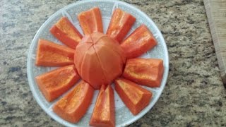 How to peel and cut Papayas easily and safer ways for the first timer [upl. by Frankie]