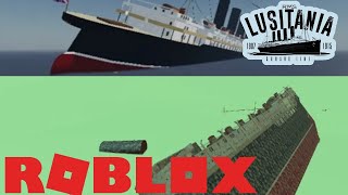 Roblox Sinking of the Lusitania and Wreck [upl. by Arrac643]