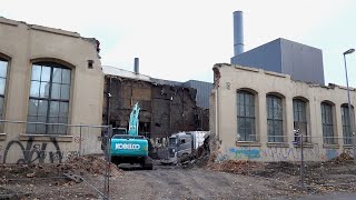 Nach Brand Abriss der Gießerei an der Schönherrstraße 2023 [upl. by Nivalc74]