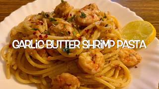 Garlic Butter Shrimp Pasta  Garlic Butter Prawn Pasta  Easy Garlic Pasta [upl. by Anaiek578]