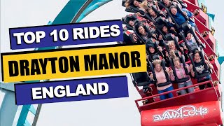 Top 10 BEST Rides at Drayton Manor 2023  Mile Oak England [upl. by Hama]