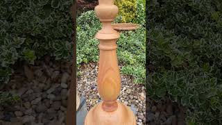 Candle sticks spalted beech Mac Cypress and sycamore woodturning [upl. by Ontina]