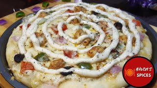 Ranch Pizza quotWithout Ovenquot Recipe By Havens spices [upl. by Drus]