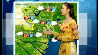 01Du bao thoi tiet HTV7 22gNgay1711MC Hoài Hươngmpg [upl. by Llahsram]