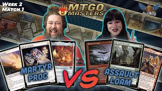 MTG Modern  Martyr Proc vs Assault Loam  MTGO Masters  Week 2  Match 1 [upl. by Uri]