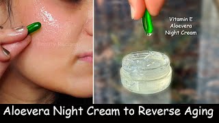 Vitamin E Oil  Aloevera Night Cream for Glass Skin  Remove Wrinkles DARK SPOTS amp Skin Whitening [upl. by Milicent]