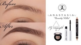 natural looking eyebrow tutorial using Anastasia Beverly Hills products [upl. by Denzil607]