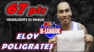 Eloy Poligrates 67 points Highlights vs iWalk  August 26 2019  PBA DLeague [upl. by Sahc140]