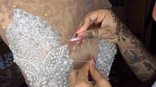 HOW TO SEW A BODICE APPLIQUÉ Simple amp Easy [upl. by Konopka]