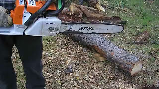 Stihl 026 Pro with 18quot Bar zipping thru wood like a hot knife thru butter [upl. by Iturk]