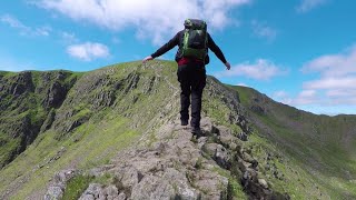 Solo wild camping uk Helvellyn via Striding Edge Swirral Edge and Lake District wild camping [upl. by Veator]