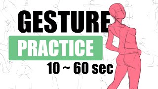 How I Practice Gesture Drawing 1060 sec poses [upl. by Drummond870]