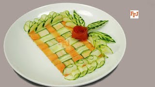 Garnishing Food With Easy Vegetable Decoration [upl. by Enybor]