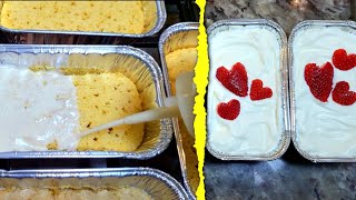 Tres Leches Cake Recipe  Lunchbox Cake Side Hustle Idea [upl. by Frum12]