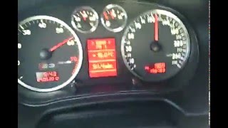 Audi A3 18T AUM k03S 230Hp 344Nm 0100 kmh acceleration ESP on [upl. by Nirrek]