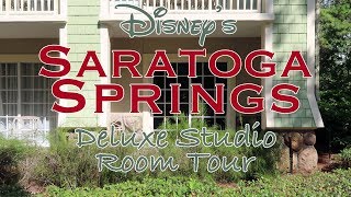 Disneys Saratoga Springs Resort Deluxe Studio Room Tour [upl. by Rockwood]