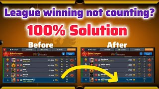 League winnings not counting Live Working Solution  8 ball pool [upl. by Merline]