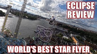 Eclipse Review Grona Lund Funtime Star Flyer  Best Ride of its Kind [upl. by Garv]