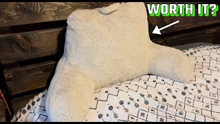 Holawakaka Standard Faux Fur Bed Rest Pillow with Arms Review [upl. by Roselyn427]