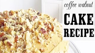 Coffee Walnut Vanilla Cake Recipe  FloralStud1216 [upl. by Welsh]