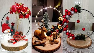 200 Christmas Hula Hoop Centrepieces Design 2k24  Trending Christmas Centrpieces Video [upl. by Duthie]