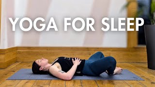 15 Min Yoga for Sleep  Relaxing Stretches You Can Do In Bed [upl. by Latsyrhc]