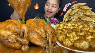 ASMR 🔥 2 BIG WHOLE CHICKEN CURRY SPICY EGG CURRY WITH RICE 😋 BIG BITES FOOD EATING VIDEOS 🤤 [upl. by Dougy]