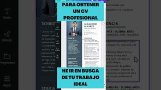 Destaca con Canva Crea un Curriculum Vitae Profesional en Minutos 📝💼🔥 [upl. by Keelby]