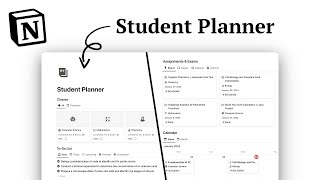 Notion Student Planner Template Tour FREE Download [upl. by Cordi]