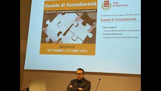 Comune di Macerata al via la scuola di sussidiarietà [upl. by Woolson116]