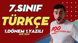 7 Sınıf Türkçe 1Dönem 1Yazılı Soruları Açık Uçlu🧑‍🎓 � Çıkabilir 😊 [upl. by Holle]