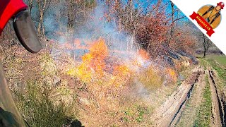 PROTEZIONE CIVILE Antincendio Boschivo 2019 Helmet Cam Fire Fighting [upl. by Aiyn]