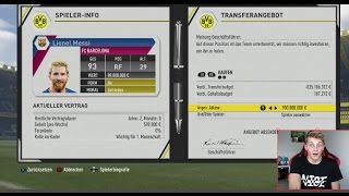 FIFA 17 KARRIEMODUS LIVE  MESSI für 110 MIO zu BVB ✖️😰✖️ THE JOURNEY ULTIMATE TEAM [upl. by Curnin214]