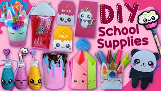 20 DIY School Supplies  BACK TO SCHOOL HACKS  Cute Fun and Useful School Materials [upl. by Naryk]