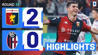 GENOABOLOGNA 20  HIGHLIGHTS  The Grifone end their season on a high  Serie A 202324 [upl. by Tomasina]